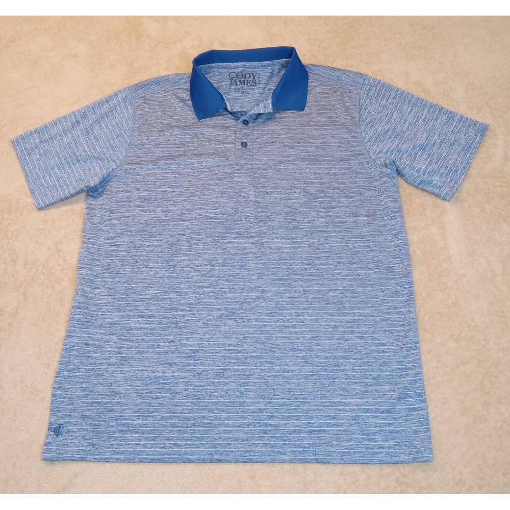 Cody‎ James Core Men's Small Stretch Performance Polo Shirt Blue